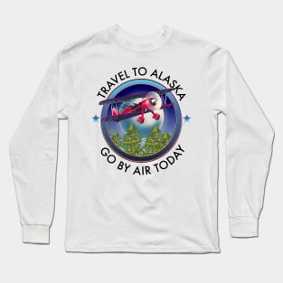 Travel to Alaska travel logo Long Sleeve T-Shirt